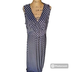 Croft & Barrow Maxi Dress Womens SZ Med Geometric Summer Casual Vacation Travel
